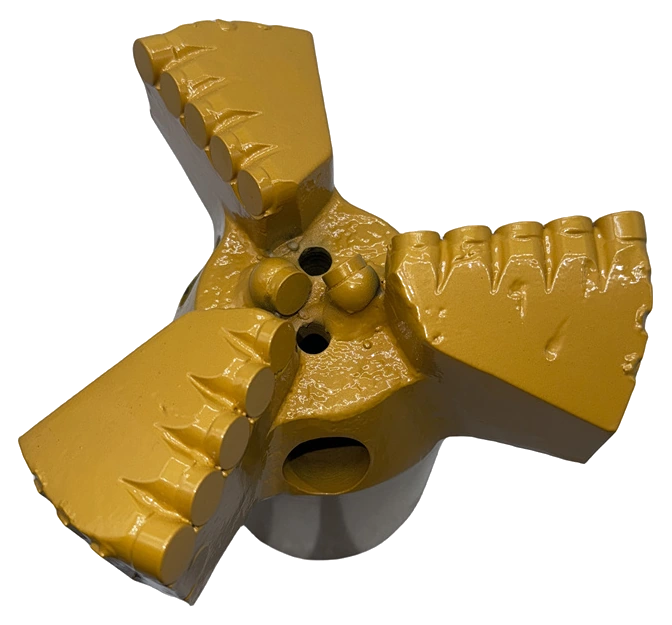 171 mm concave PDC drill bit - three-blade cutting face