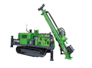 DR-1000X Core Drilling Rig with hydraulic mast, crawler chassis and stabilizer legs
