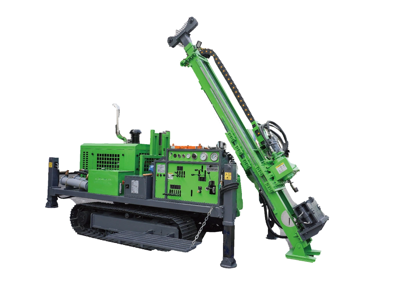 DR-1000X Core Drilling Rig with hydraulic mast, crawler chassis and stabilizer legs
