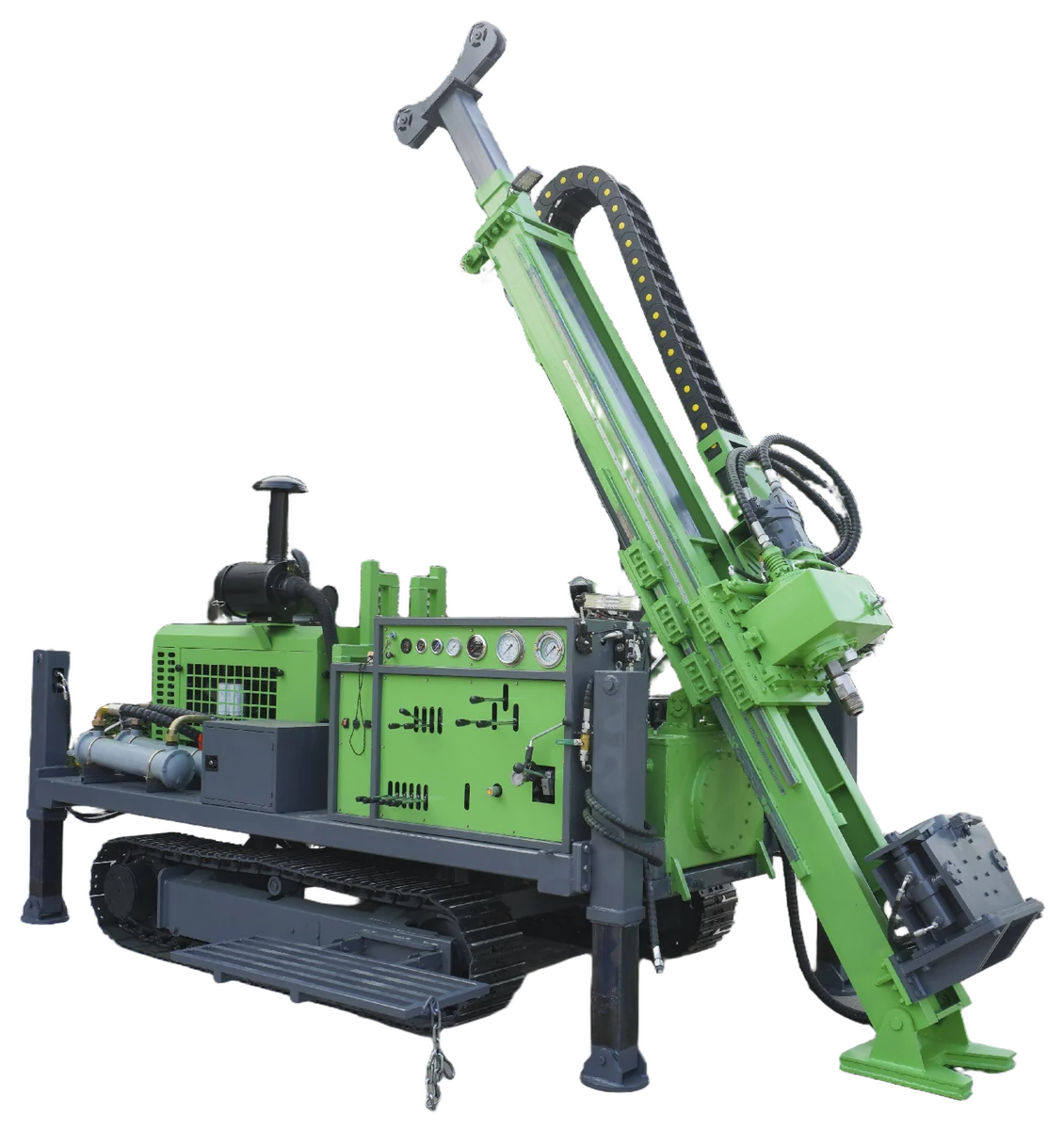 DR-100X Core Drilling Rig with hydraulic head and crawler chassis