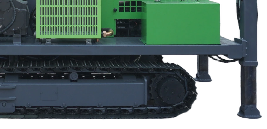 DR-100X Core Drilling Rig steel crawler track and stabilizer legs