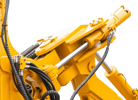 DR-120M Anchor Drilling Rig hydraulic positioning cylinders and articulated linkage