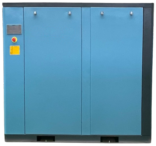 DR-185A Air Compressor front view with control strip and enclosed cabinet