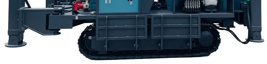 DR-300 steel crawler chassis and leveling-leg feet