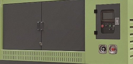 DR-375A hinged access doors, central handles and control panel with screen and buttons