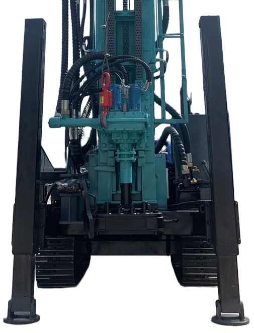 DR-400 crawler chassis, stabilizer columns and individual footplates