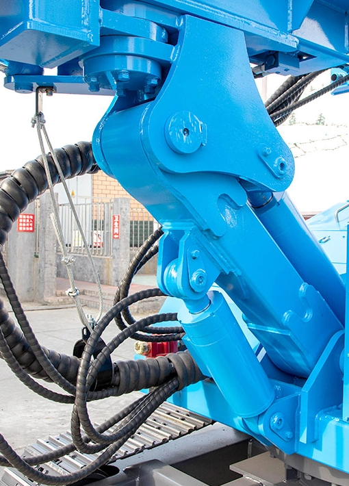 DR-400P mast support joints, positioning cylinder and hydraulic hoses