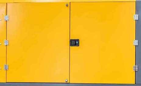 DR-750A side access doors with external hinges and central latch