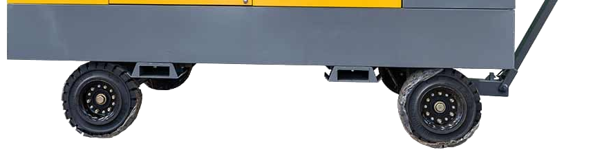 DR-750A wheeled undercarriage and front drawbar
