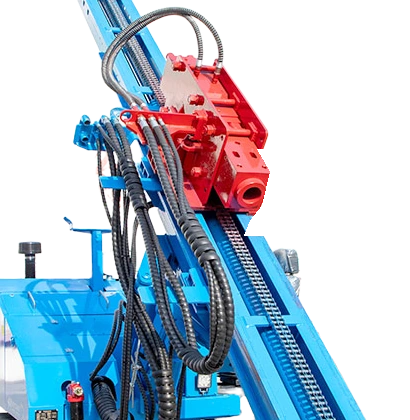 DR-800P Solar Pile Driver hydraulic hammer and guide rail