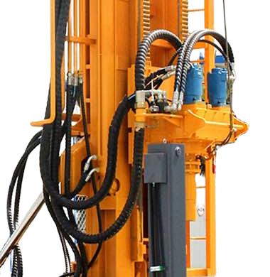DRW800 Water Well Drilling Rig rotary head and mast carriage