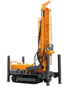 DRW800 Water Well Drilling Rig with raised mast and crawler chassis