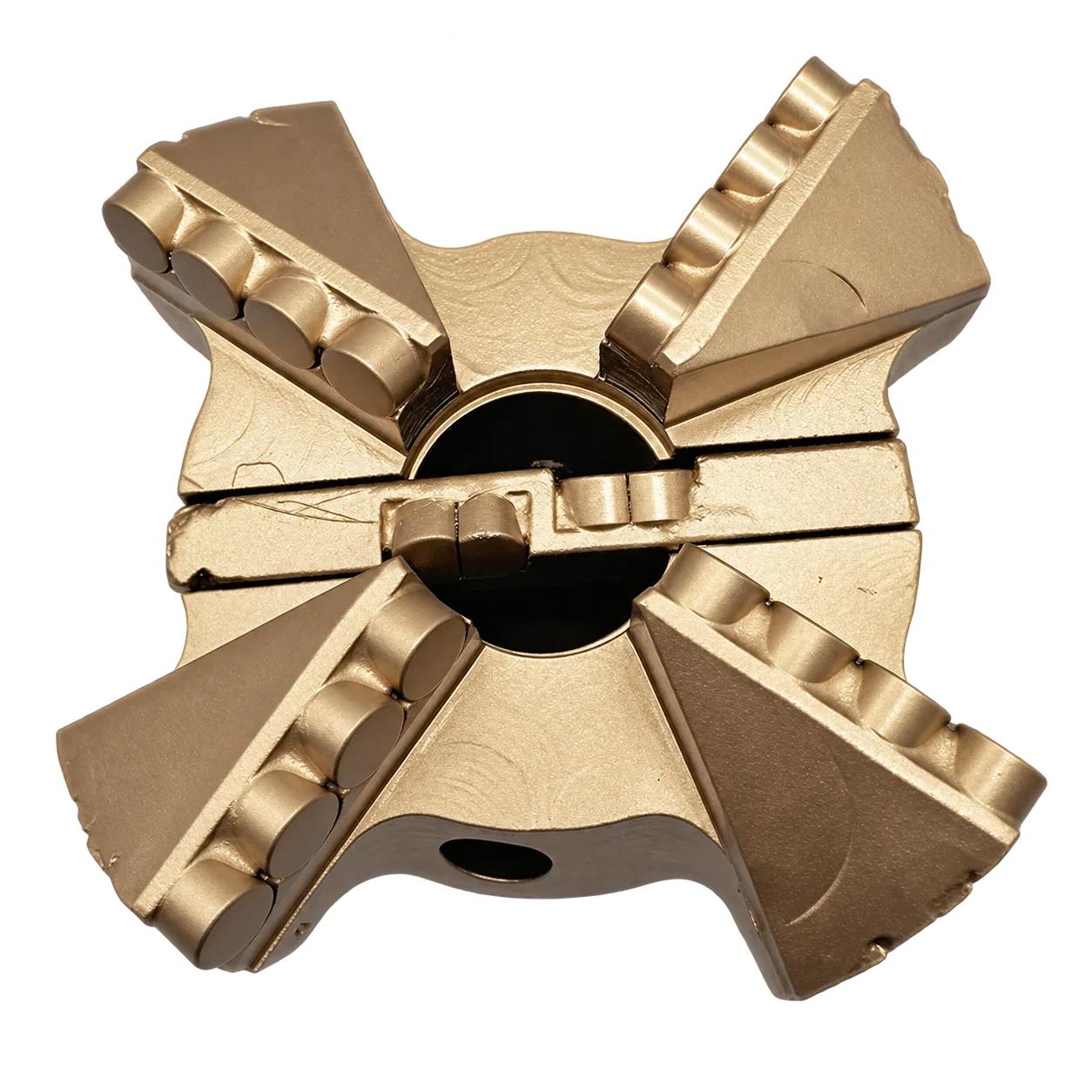 Four-wing PDC bit cutting face