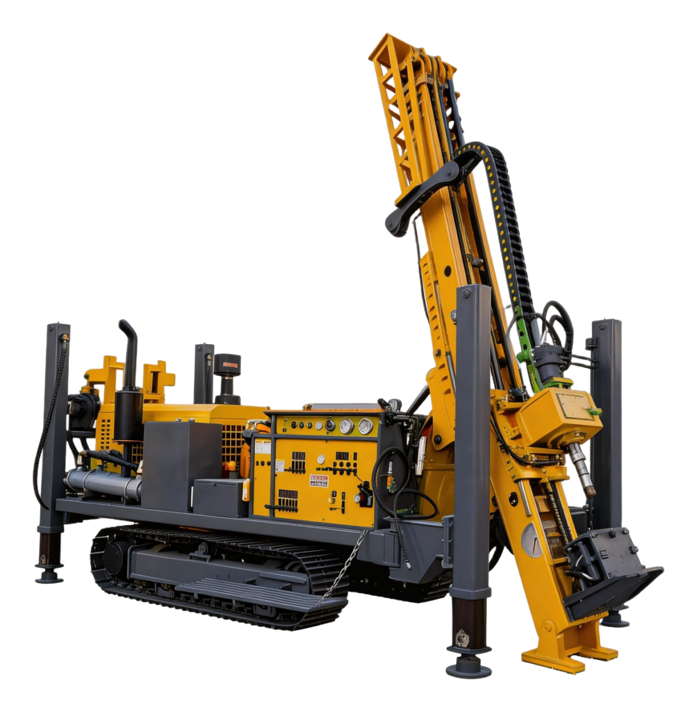 JY-2000 Fully Hydraulic Core Drilling Rig - complete equipment view