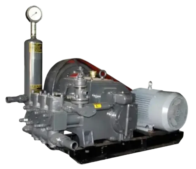 DR-200B Mud Pump with electric motor and triplex piston assembly