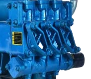 DR-500B three-cylinder fluid end with individual bolted front covers
