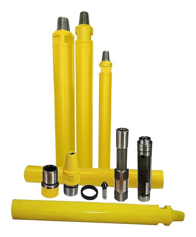 Impactors for DTH hammers shown with related components