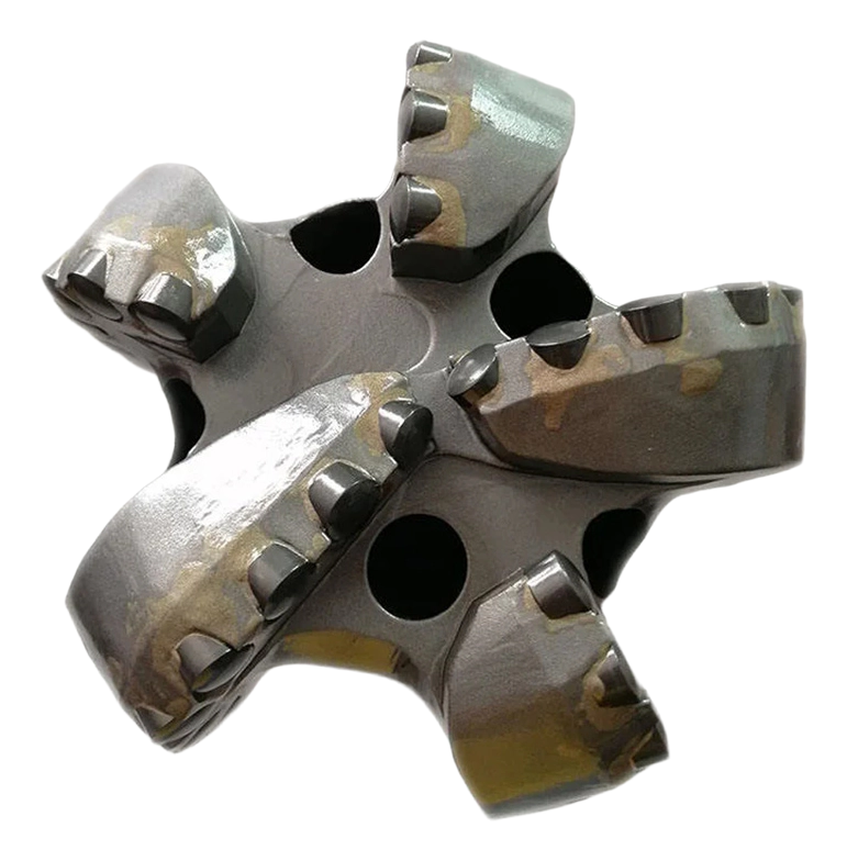 Rounded-angle PDC drill bit with five wings