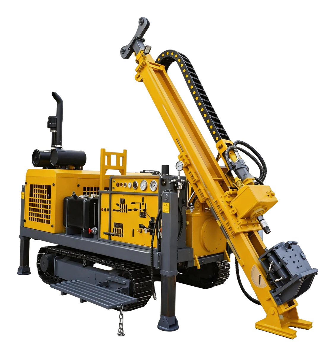 JY-800 Fully Hydraulic Core Drilling Rig - complete equipment view