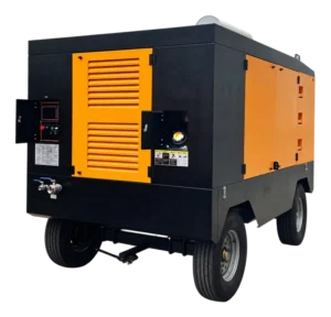 DR460-14C Mobile Screw Air Compressor - complete equipment view